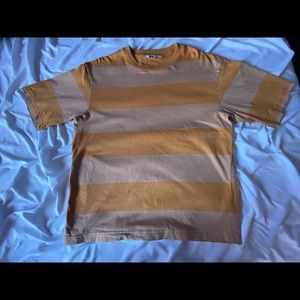 Men’s Uniqlo oversized orange stripped T-shirt